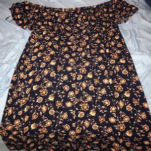 Navy and floral Dress
